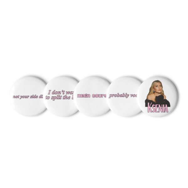 Set of pin buttons